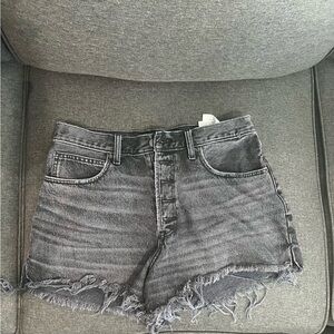 Abercrombie & Fitch Gray Jean Shorts Distressed Casual